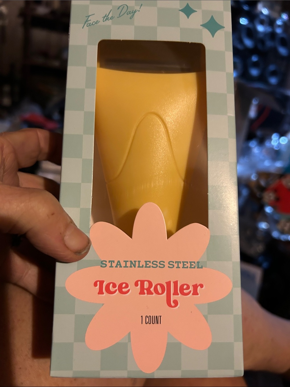 Yellow Stainless Steel Ice Roller